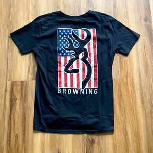 Men’s large browning American flag t shirt